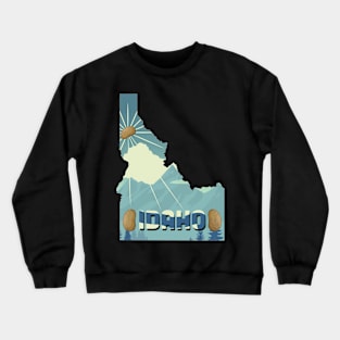 Idaho state design / potato lover / idaho gift idea / idaho present Crewneck Sweatshirt